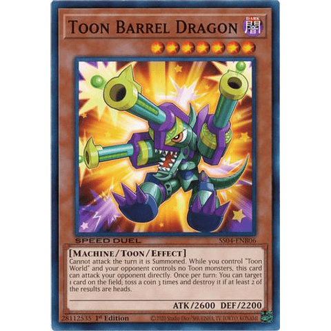 SPEED DUEL SS04 ENB06-1st Ed Toon Barrel Dragon Common YUGIOH 