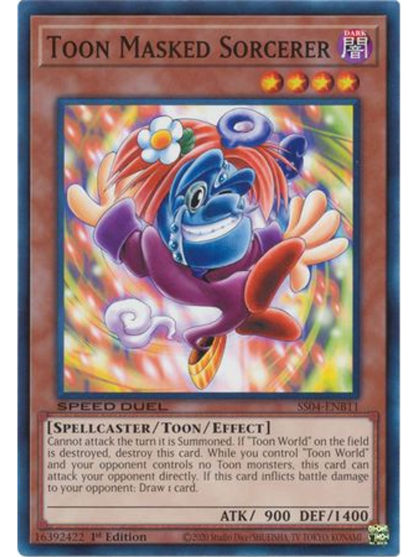 Toon Masked Sorcerer - SS04-ENB11 - Common 1st Edition 1