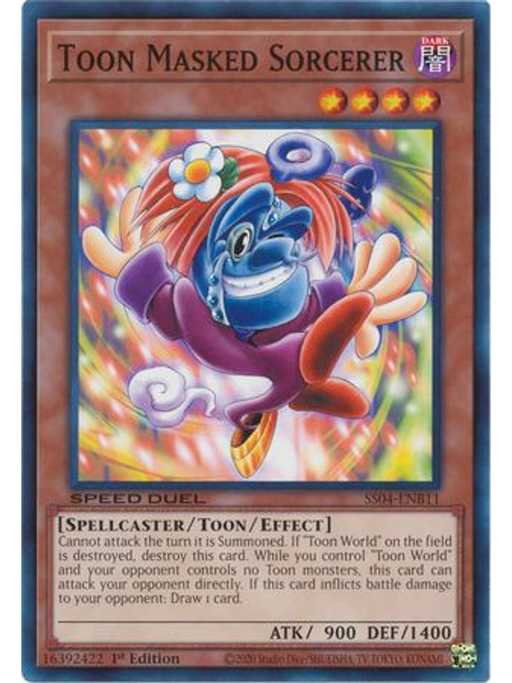 Toon Masked Sorcerer - SS04-ENB11 - Common 1st Edition 1