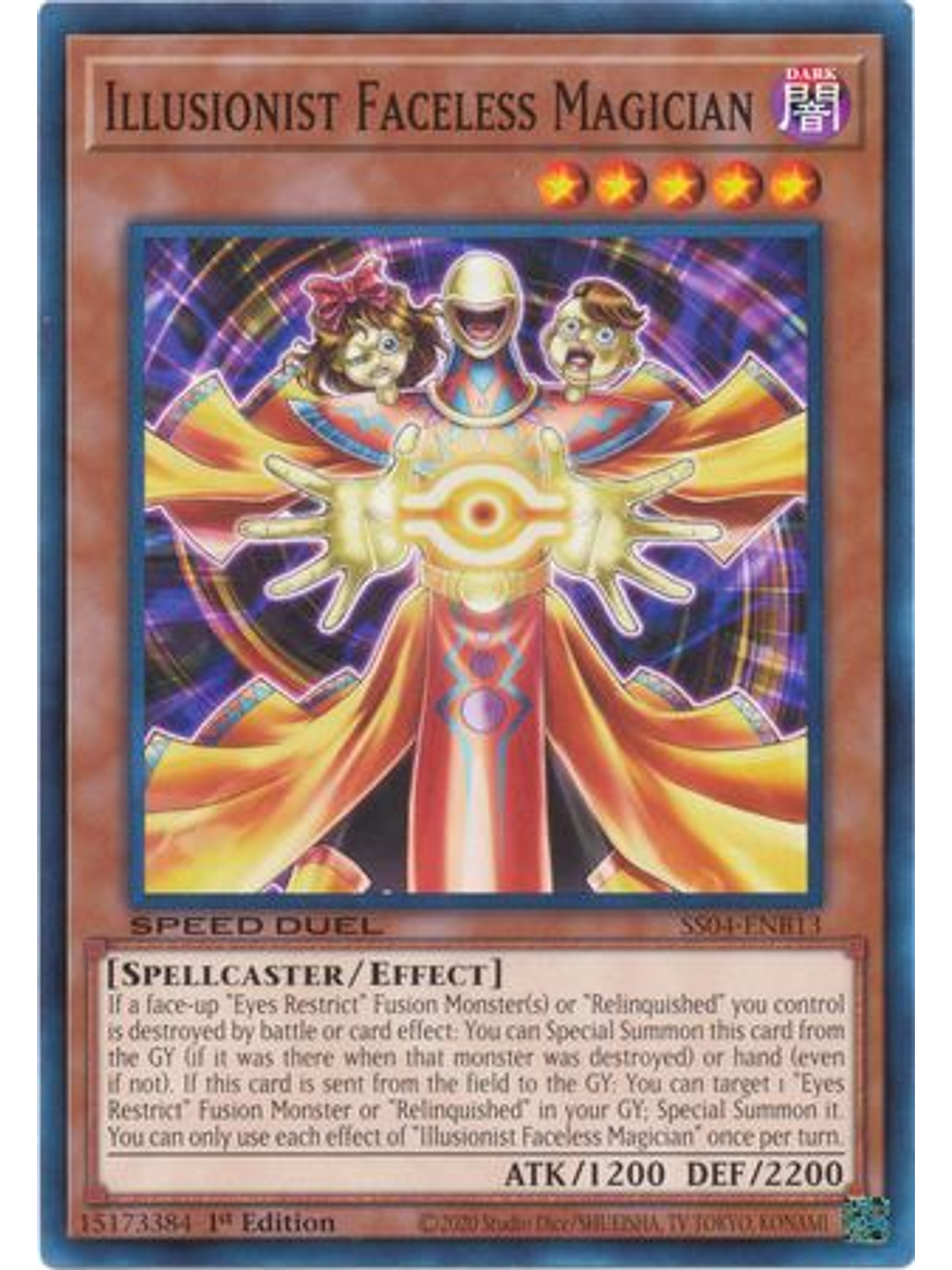 Illusionist Faceless Magician - SS04-ENB13 - Common 1st Edition 1