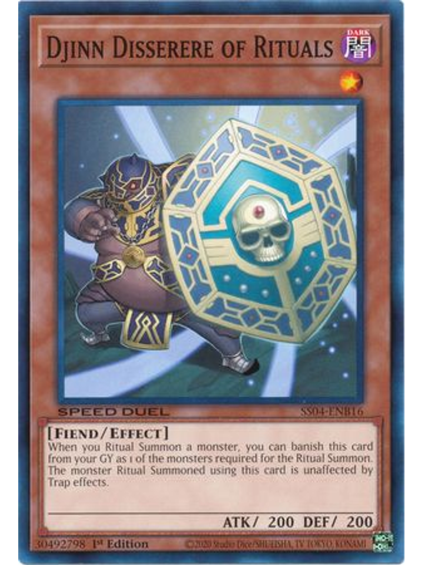 Djinn Disserere of Rituals - SS04-ENB16 - Common 1st Edition 1