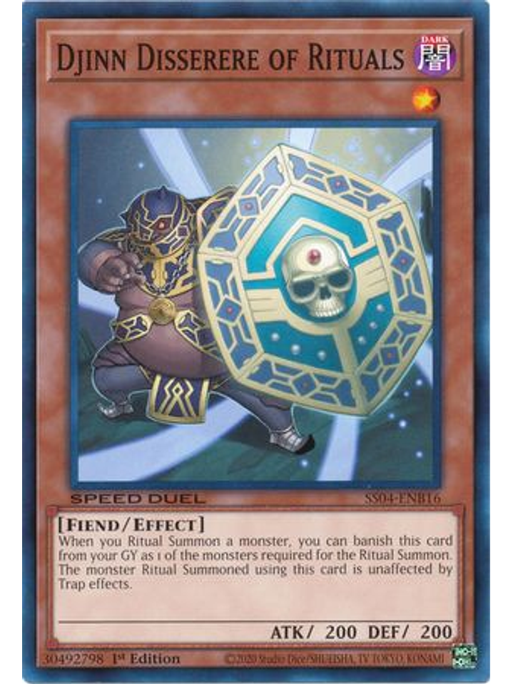 Djinn Disserere of Rituals - SS04-ENB16 - Common 1st Edition 1