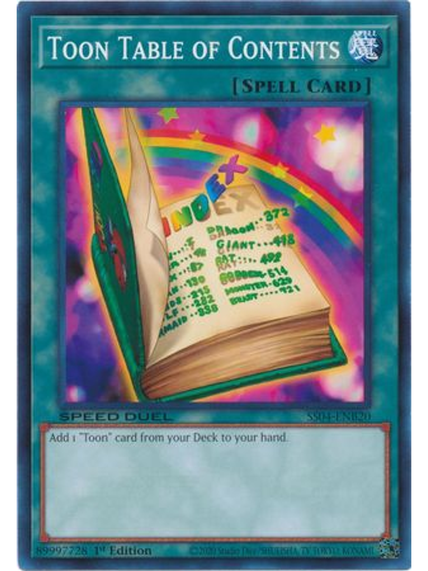 Toon Table of Contents - SS04-ENB20 - Common 1st Edition 1