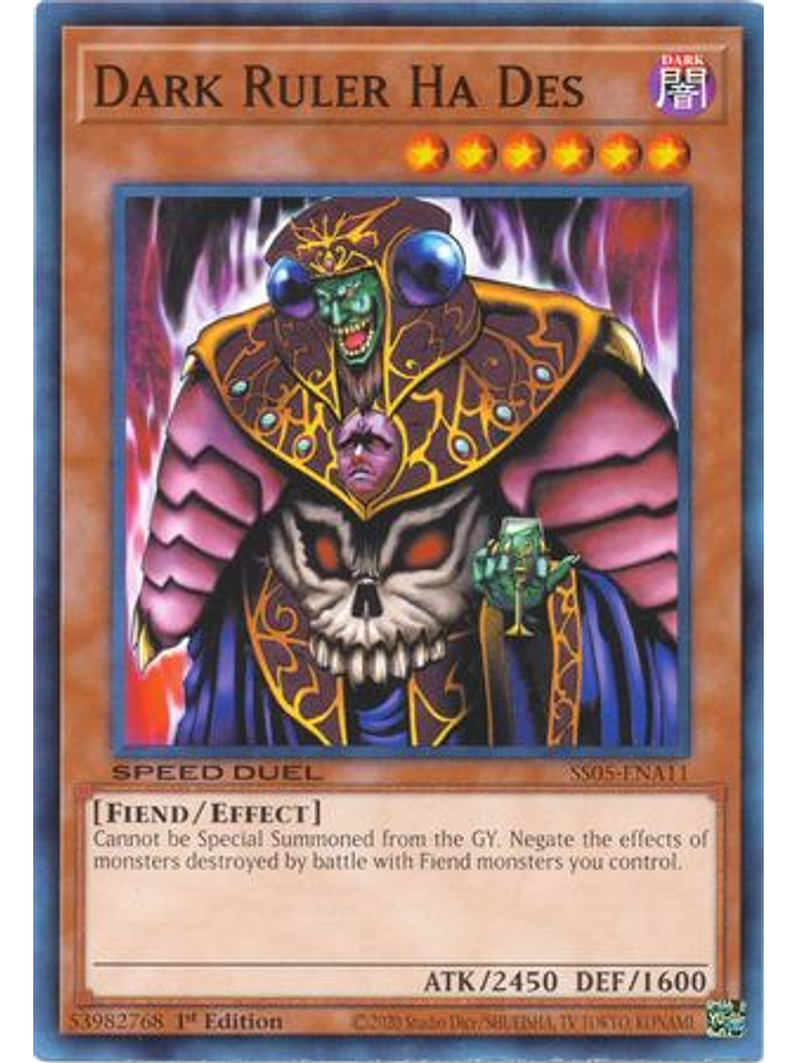 Dark Ruler Ha Des - SS05-ENA11 - Common 1st Edition 1
