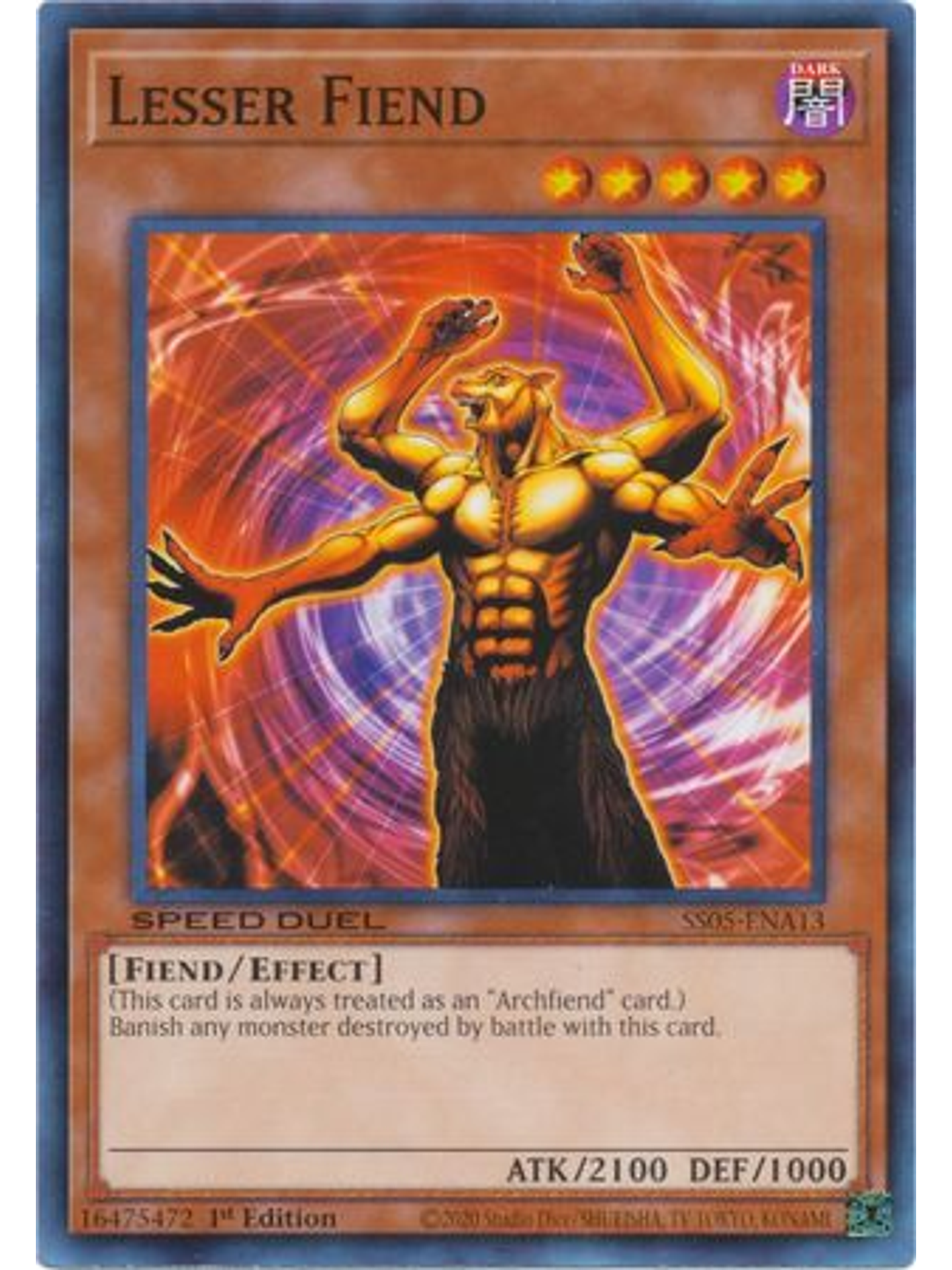 Lesser Fiend - SS05-ENA13 - Common 1st Edition 1