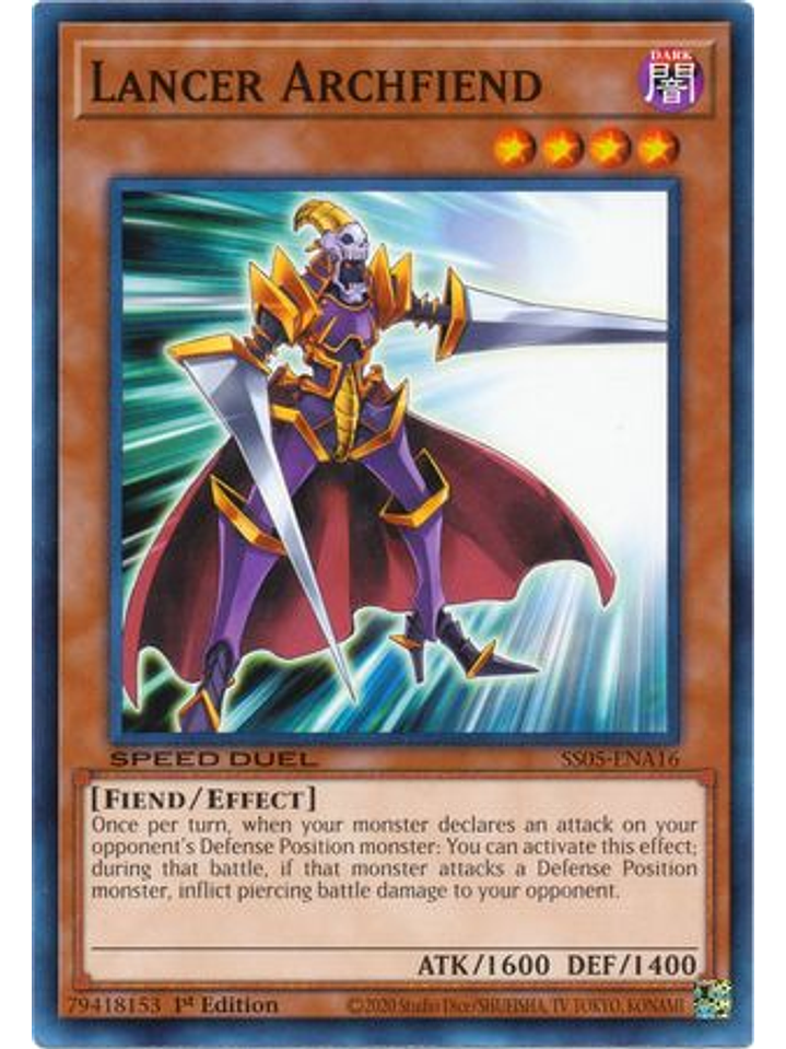 Lancer Archfiend - SS05-ENA16 - Common 1st Edition 1