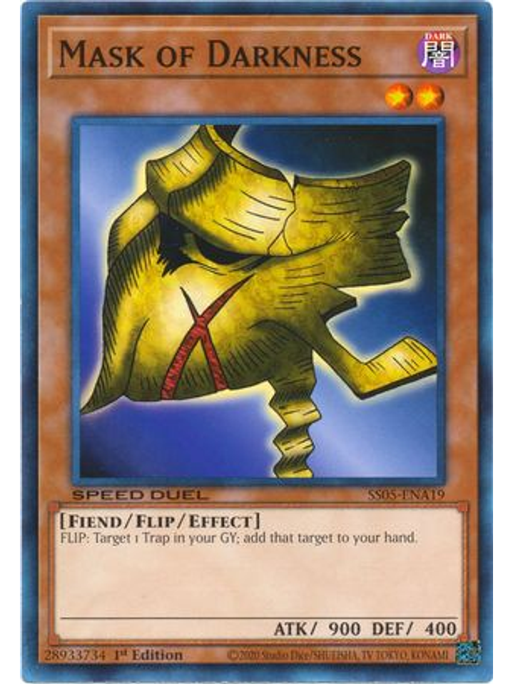 Mask of Darkness - SS05-ENA19 - Common 1st Edition 1