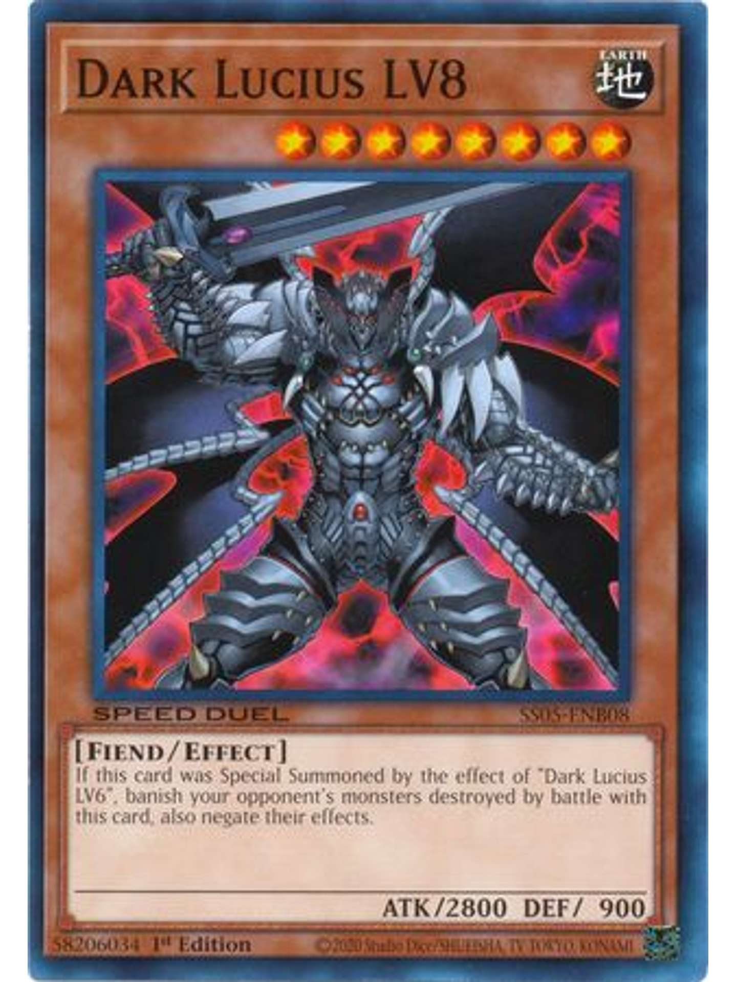 Dark Lucius LV8 - SS05-ENB08 - Common 1st Edition 1