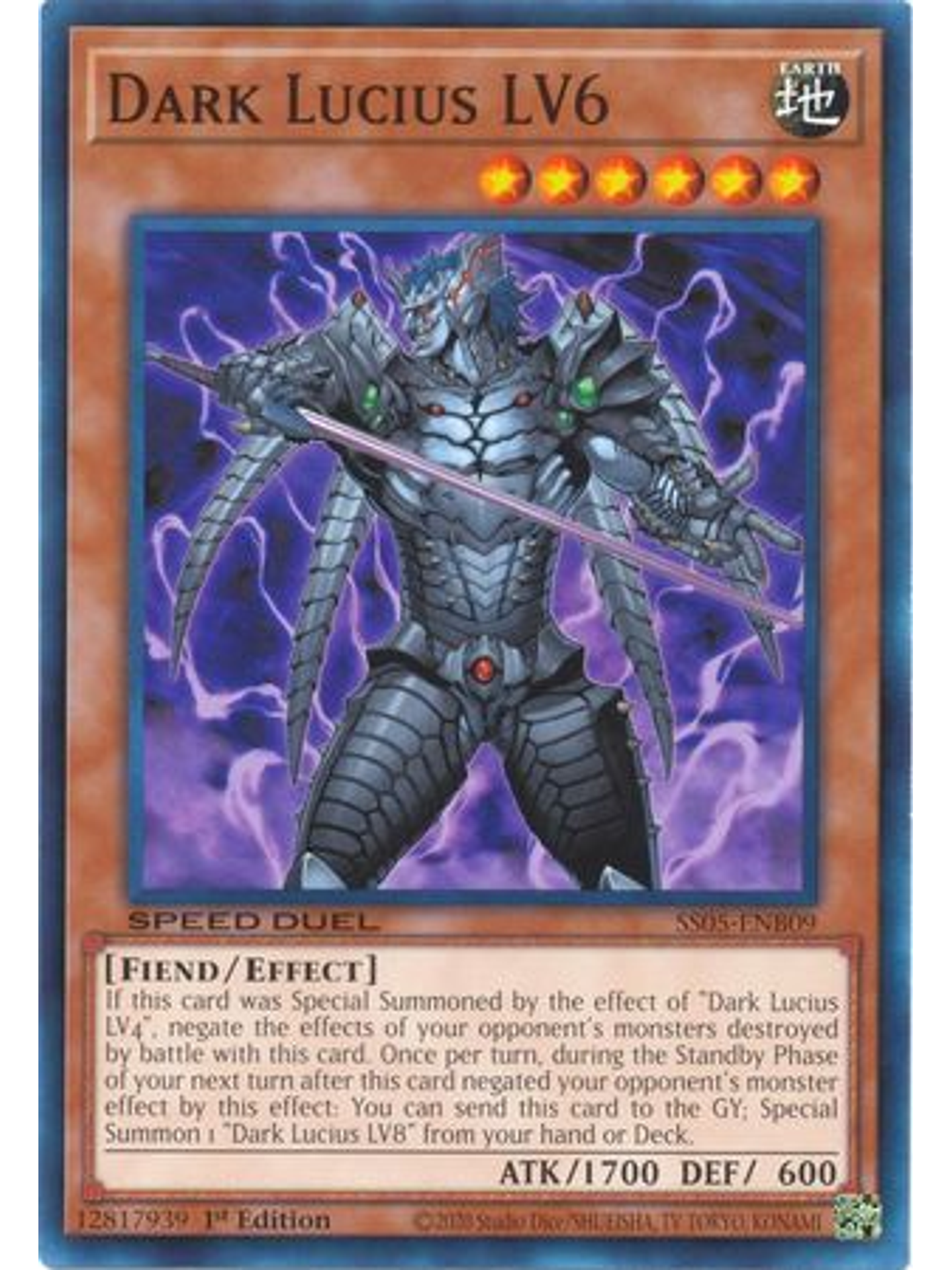 Dark Lucius LV6 - SS05-ENB09 - Common 1st Edition 1