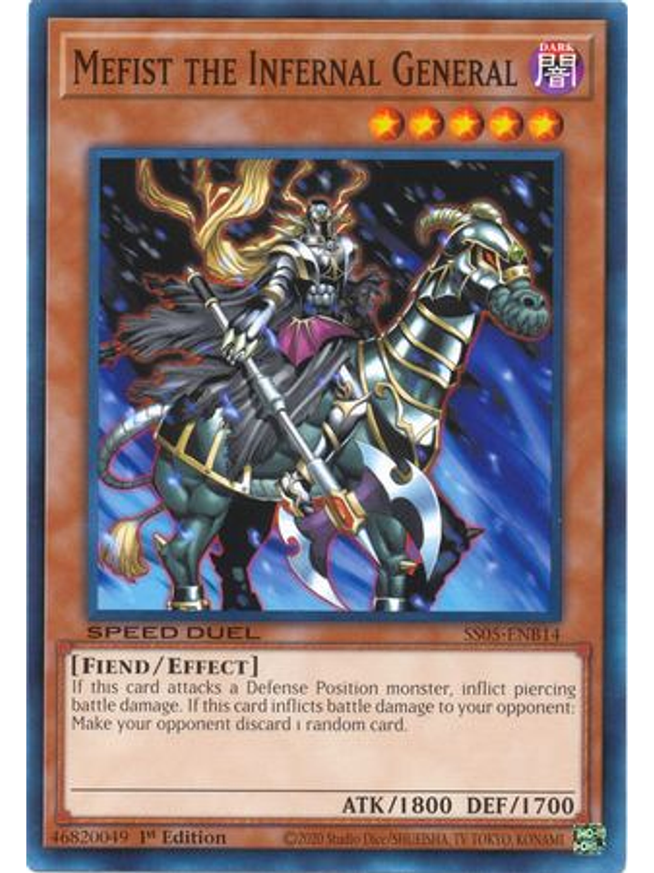 Mefist the Infernal General - SS05-ENB14 - Common 1st Edition 1