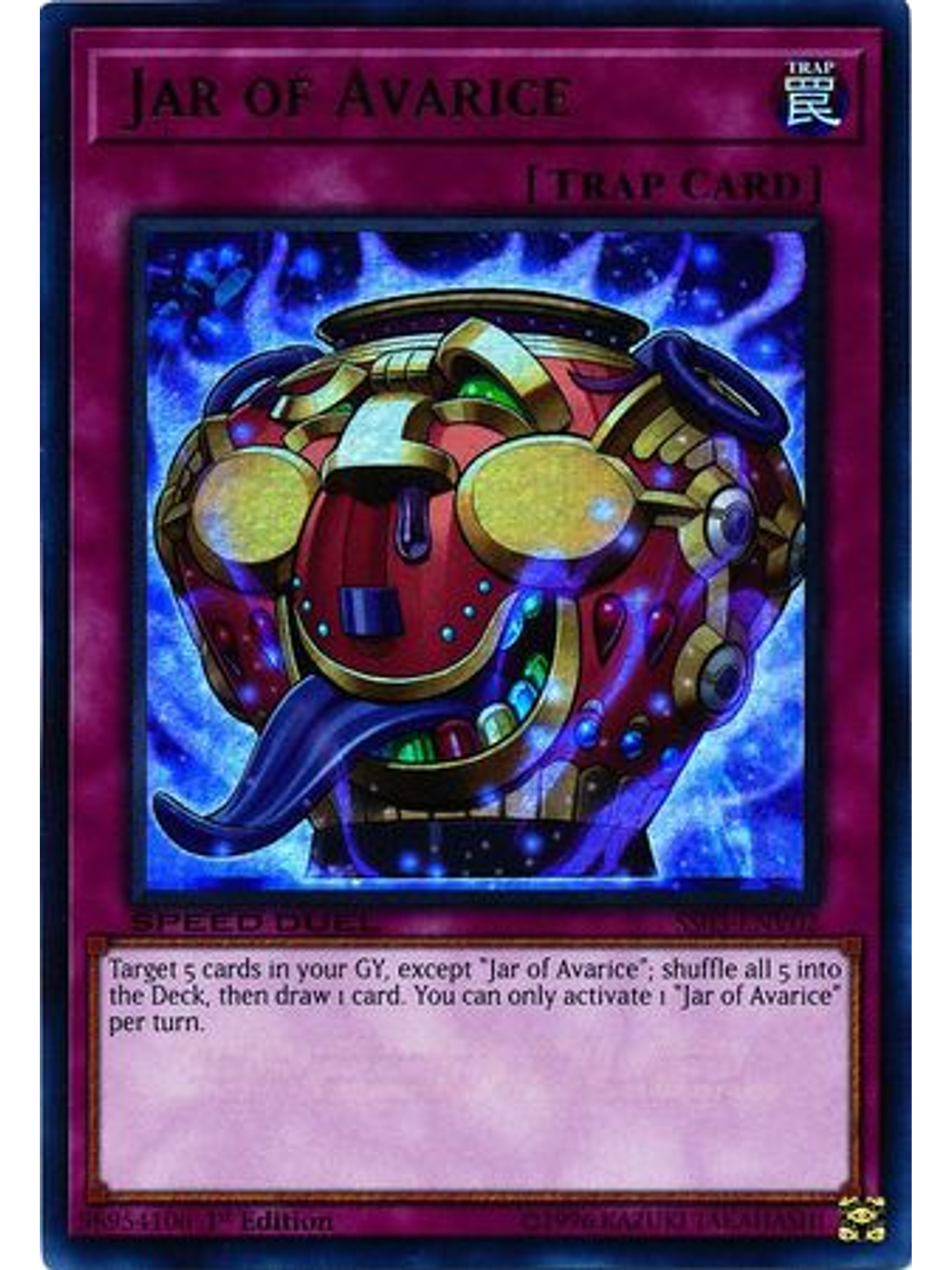 Jar of Avarice - SS03-ENV02 - Ultra Rare 1st Edition 1