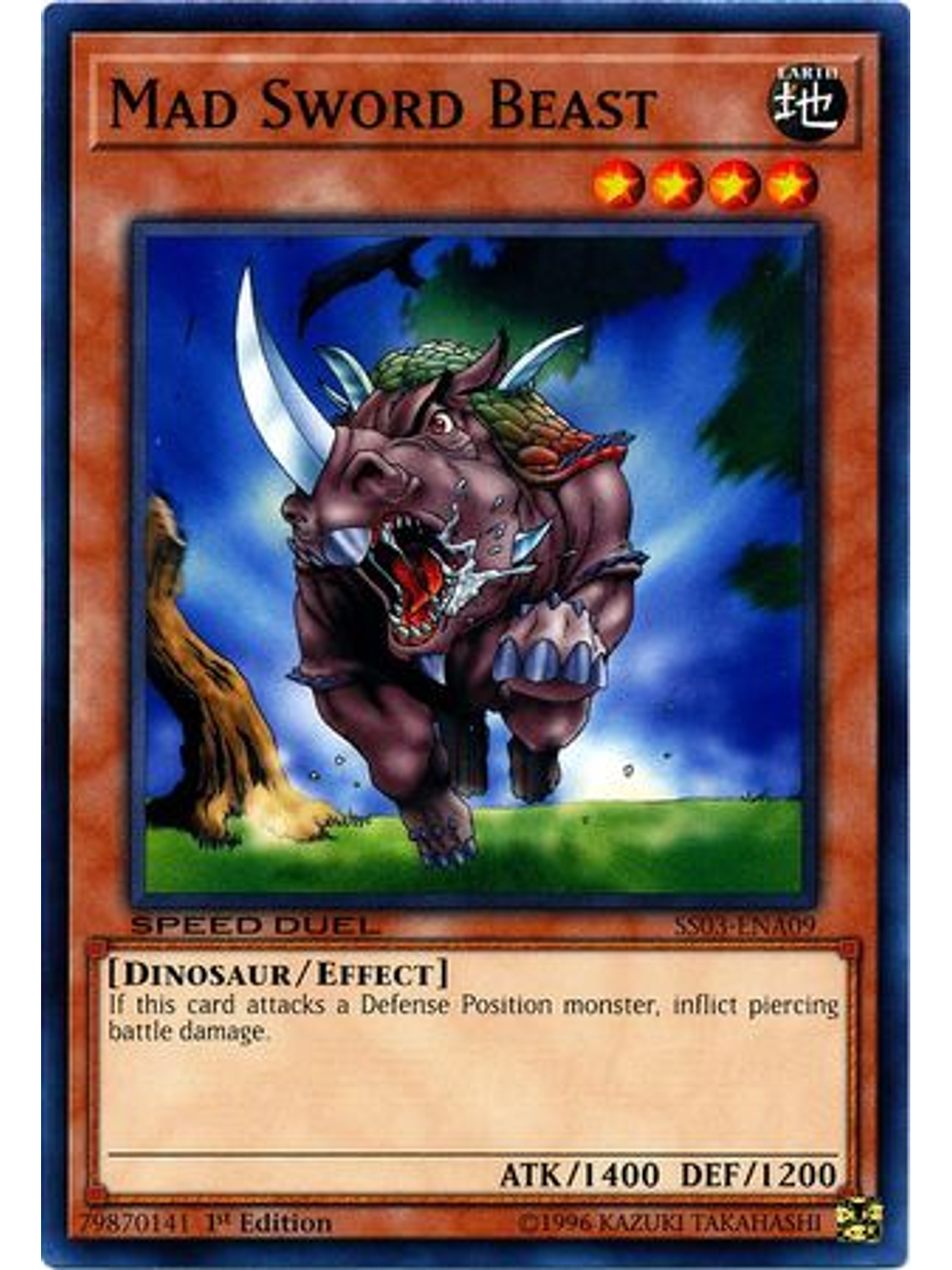 Mad Sword Beast - SS03-ENA09 - Common 1st Edition 1