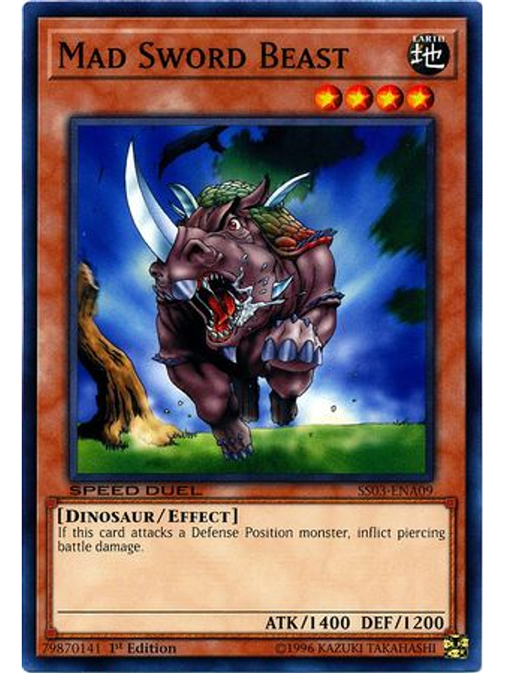 Mad Sword Beast - SS03-ENA09 - Common 1st Edition 1