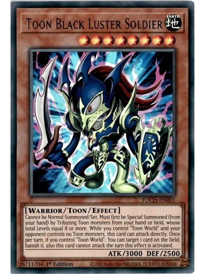 Toon Black Luster Soldier - TOCH-EN001 - Ultra Rare 1st Edition 1