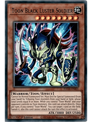 Toon Black Luster Soldier - TOCH-EN001 - Collectors Rare 1st Edition