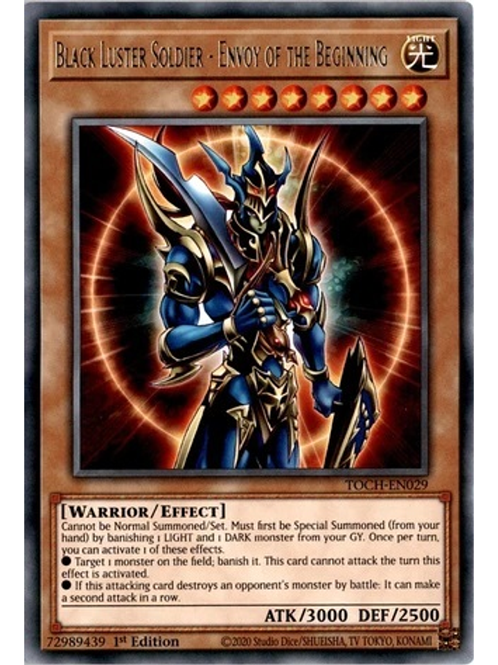 Black Luster Soldier - Envoy of the Beginning - TOCH-EN029 - Collectors Rare 1st Edition 1