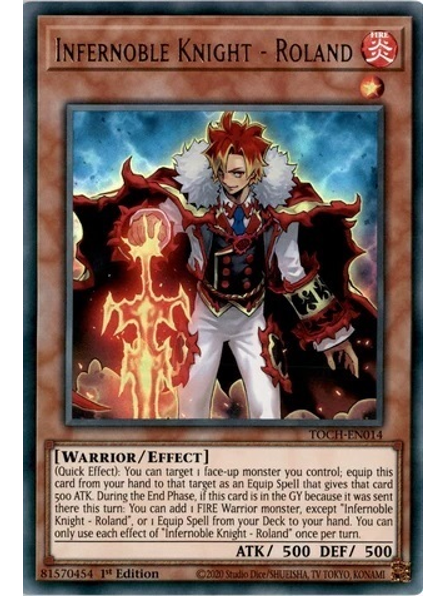 Infernoble Knight - Roland - TOCH-EN014 - Ultra Rare 1st Edition 1