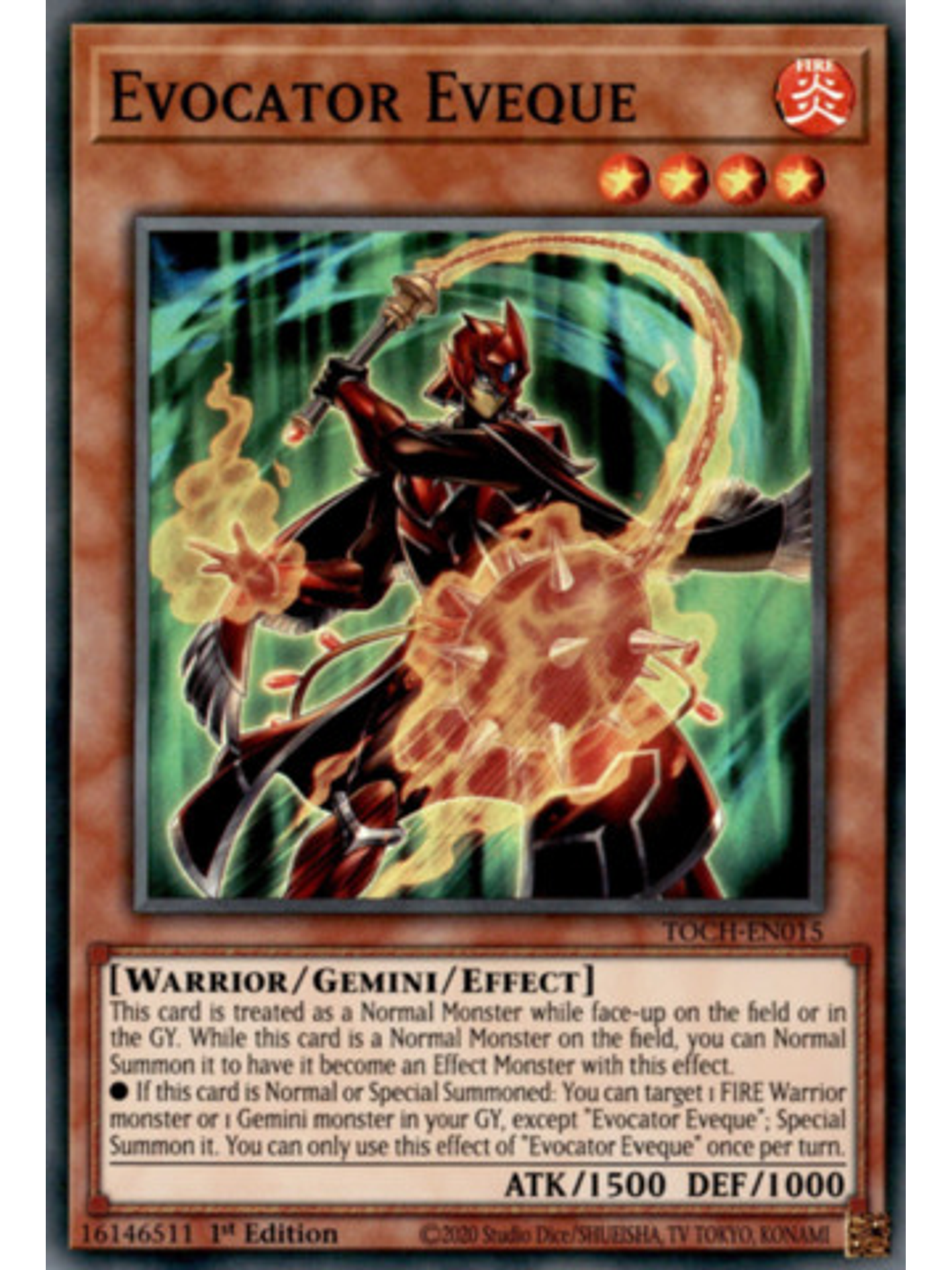 Evocator Eveque - TOCH-EN015 - Super Rare 1st Edition 1