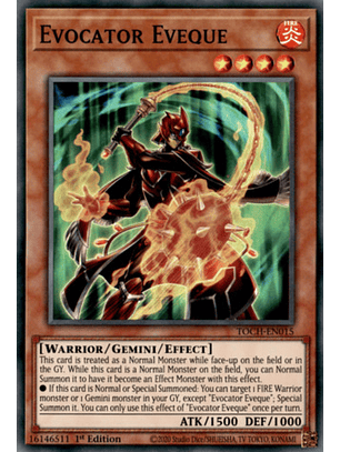 Evocator Eveque - TOCH-EN015 - Super Rare 1st Edition