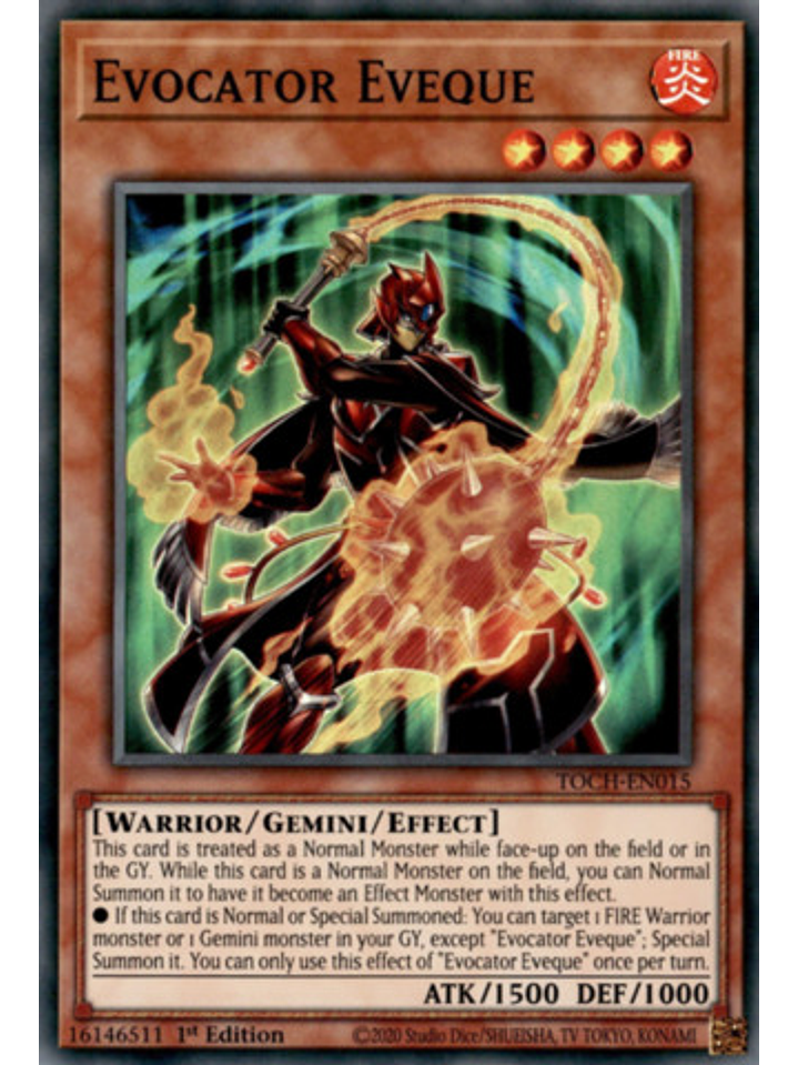 Evocator Eveque - TOCH-EN015 - Super Rare 1st Edition 1