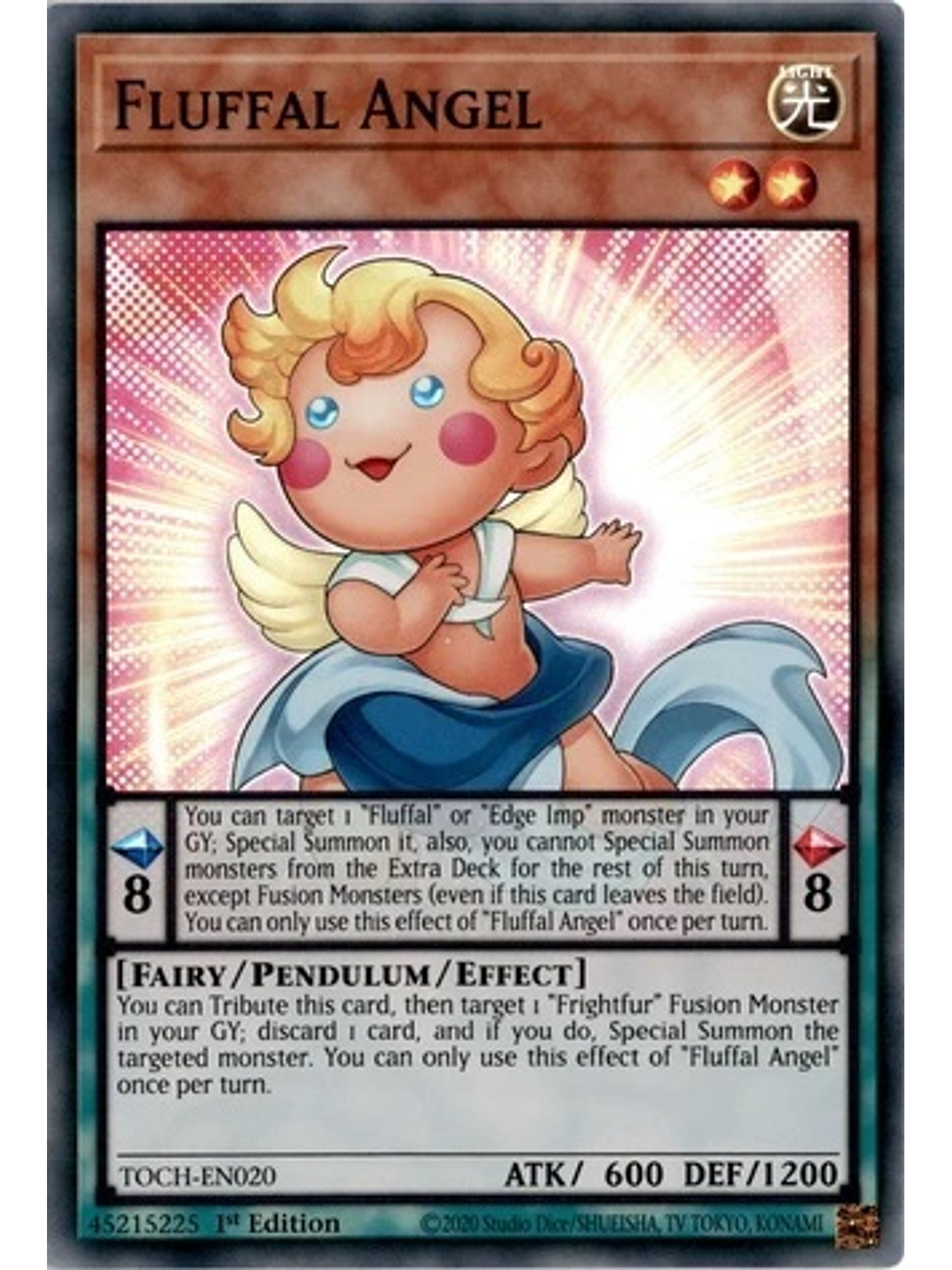 Fluffal Angel - TOCH-EN020 - Super Rare 1st Edition 1