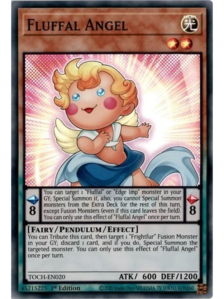 Fluffal Angel - TOCH-EN020 - Super Rare 1st Edition 1