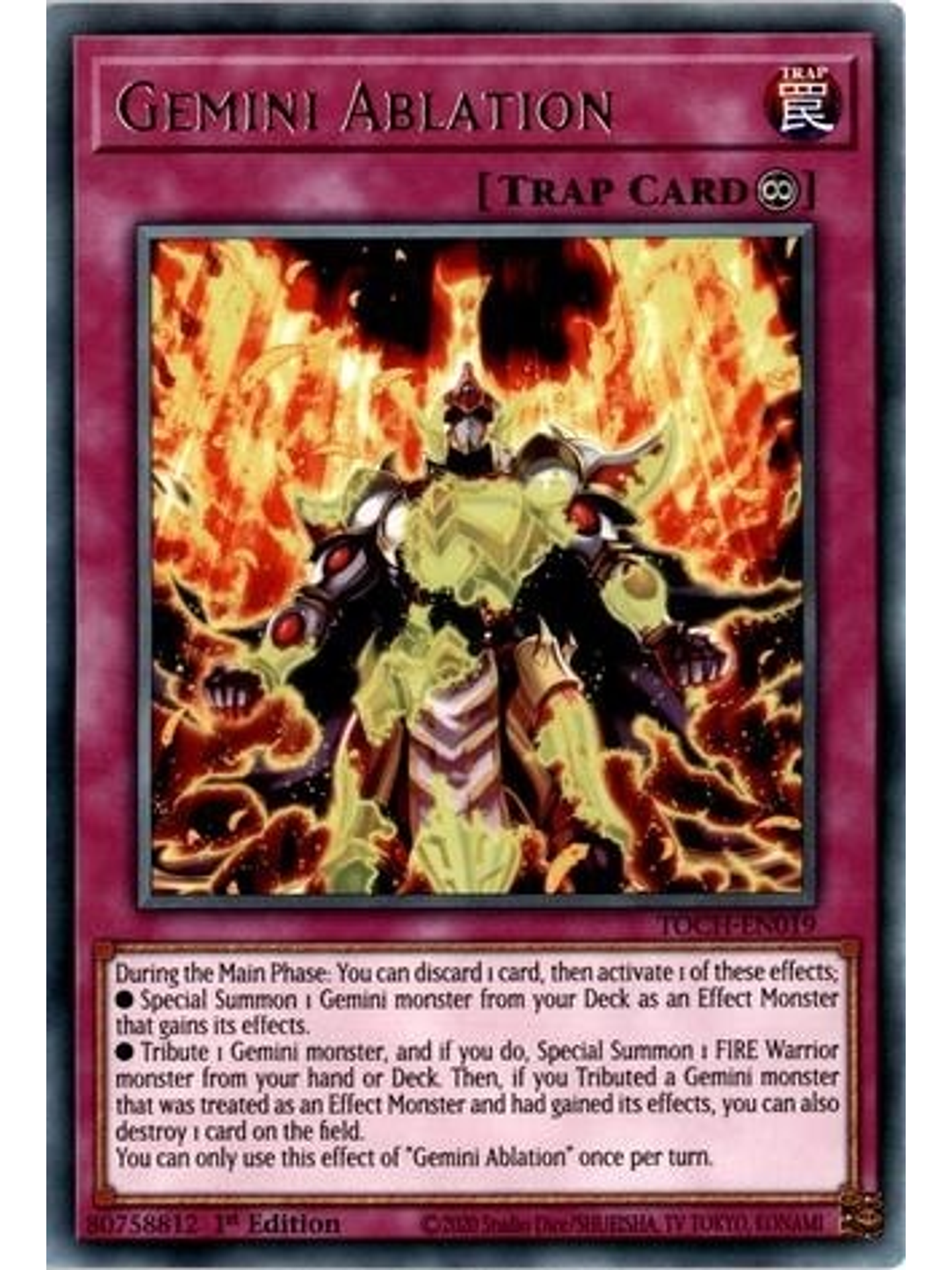 Gemini Ablation - TOCH-EN019 - Rare 1st Edition 1