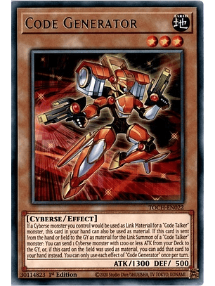 Code Generator - TOCH-EN022 - Rare 1st Edition