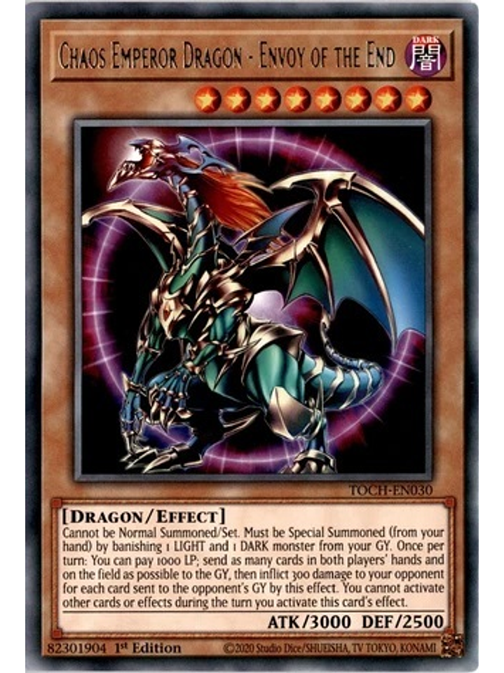 Chaos Emperor Dragon - Envoy of the End - TOCH-EN030 - Rare 1st Edition 1