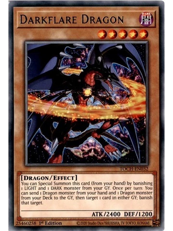 Darkflare Dragon - TOCH-EN032 - Rare 1st Edition 1