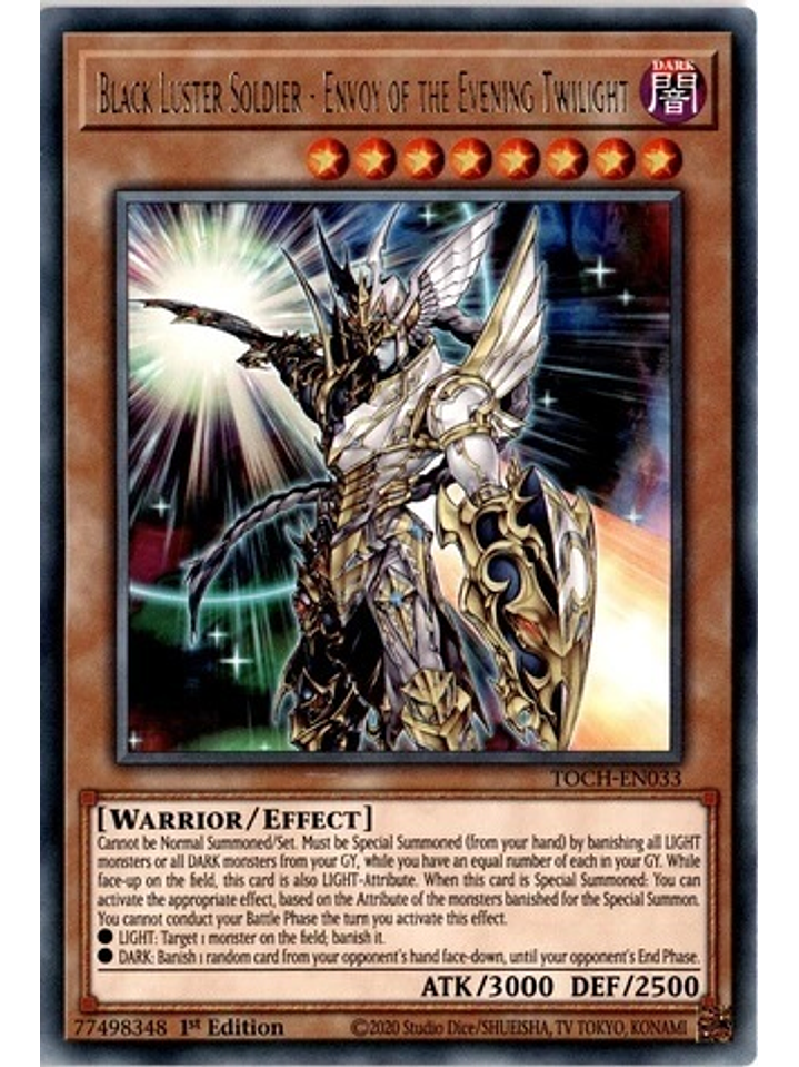Black Luster Soldier - Envoy of the Evening Twilight - TOCH-EN033 - Rare 1st Edition 1