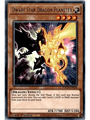 Dwarf Star Dragon Planeter - TOCH-EN034 - Rare 1st Edition