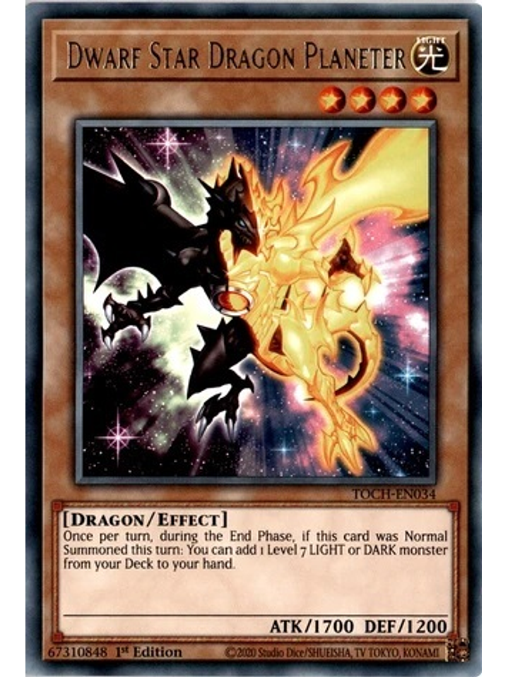 Dwarf Star Dragon Planeter - TOCH-EN034 - Rare 1st Edition 1