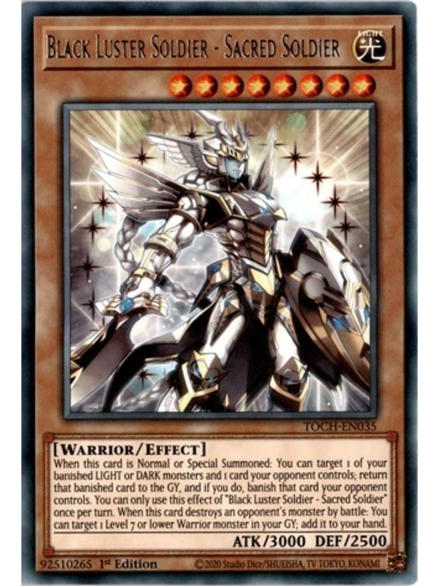 Black Luster Soldier - Sacred Soldier - TOCH-EN035 - Rare 1st Edition 1