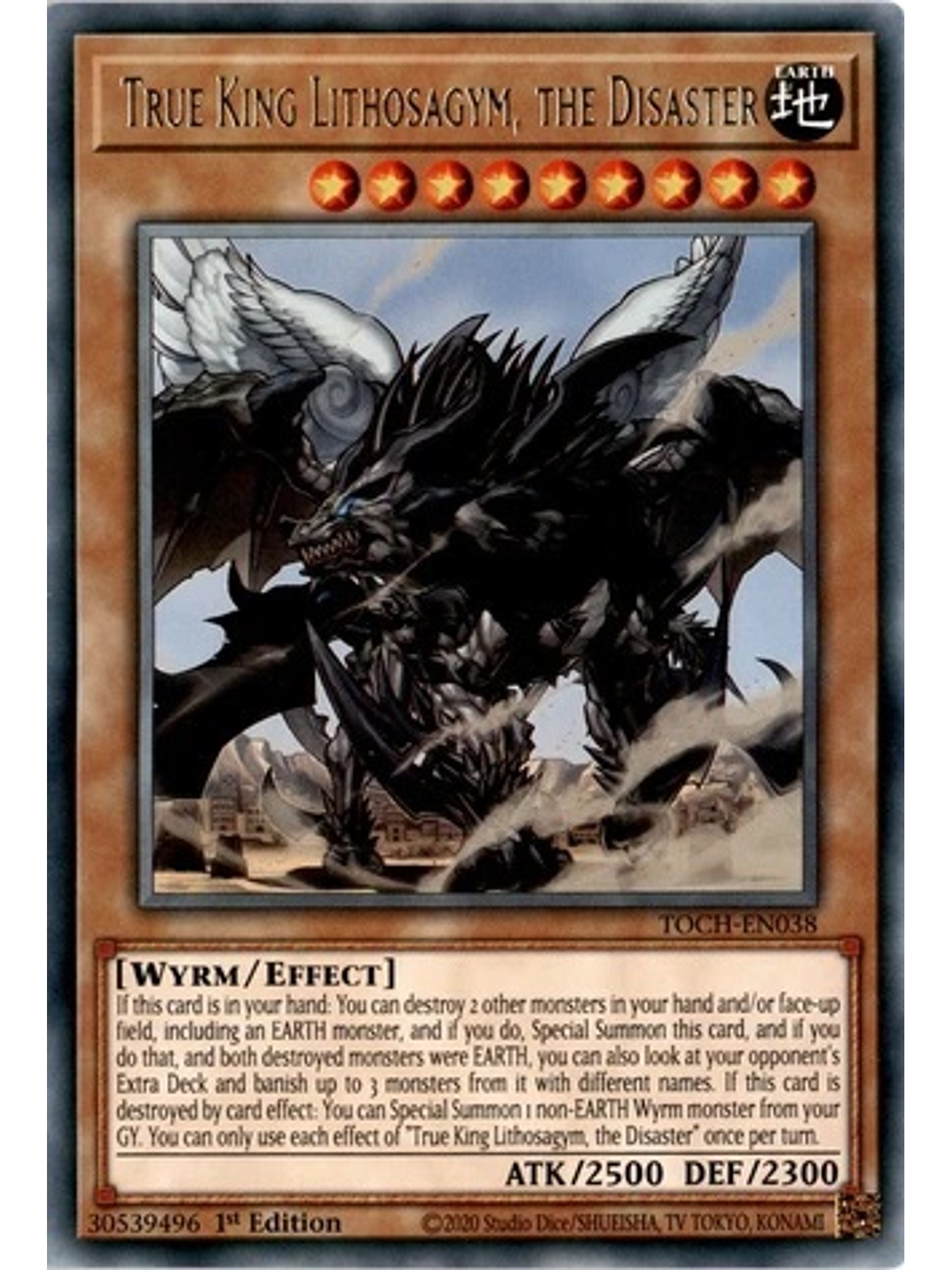 True King Lithosagym, the Disaster - TOCH-EN038 - Rare 1st Edition 1