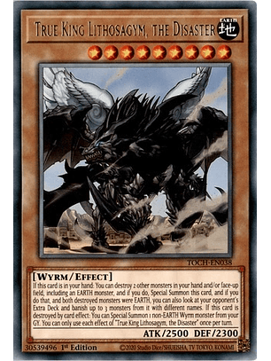 True King Lithosagym, the Disaster - TOCH-EN038 - Rare 1st Edition