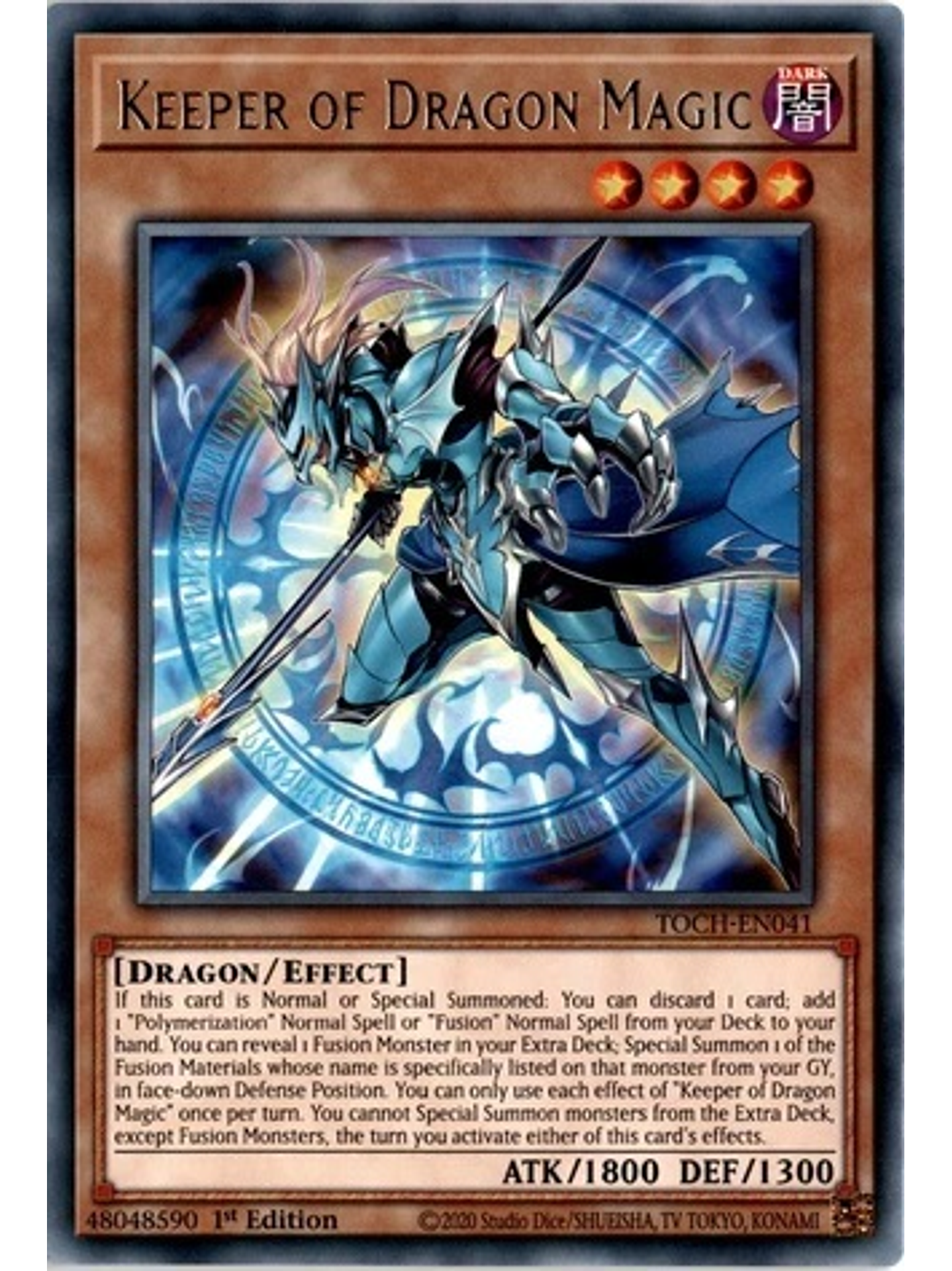 Keeper of Dragon Magic - TOCH-EN041 - Rare 1st Edition 1