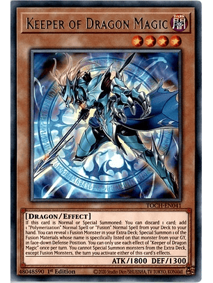 Keeper of Dragon Magic - TOCH-EN041 - Rare 1st Edition