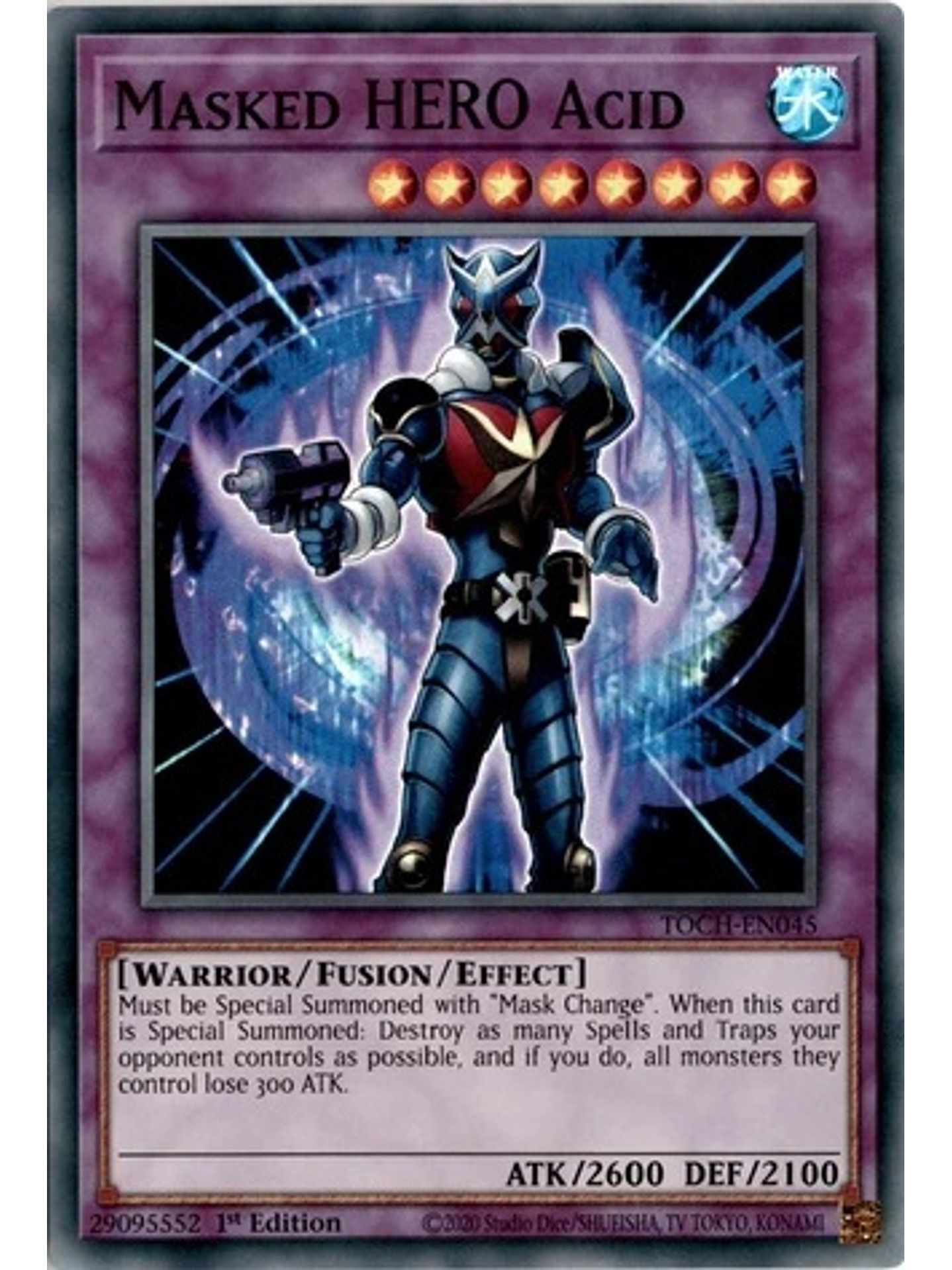 Masked HERO Acid - TOCH-EN045 - Super Rare 1st Edition 1