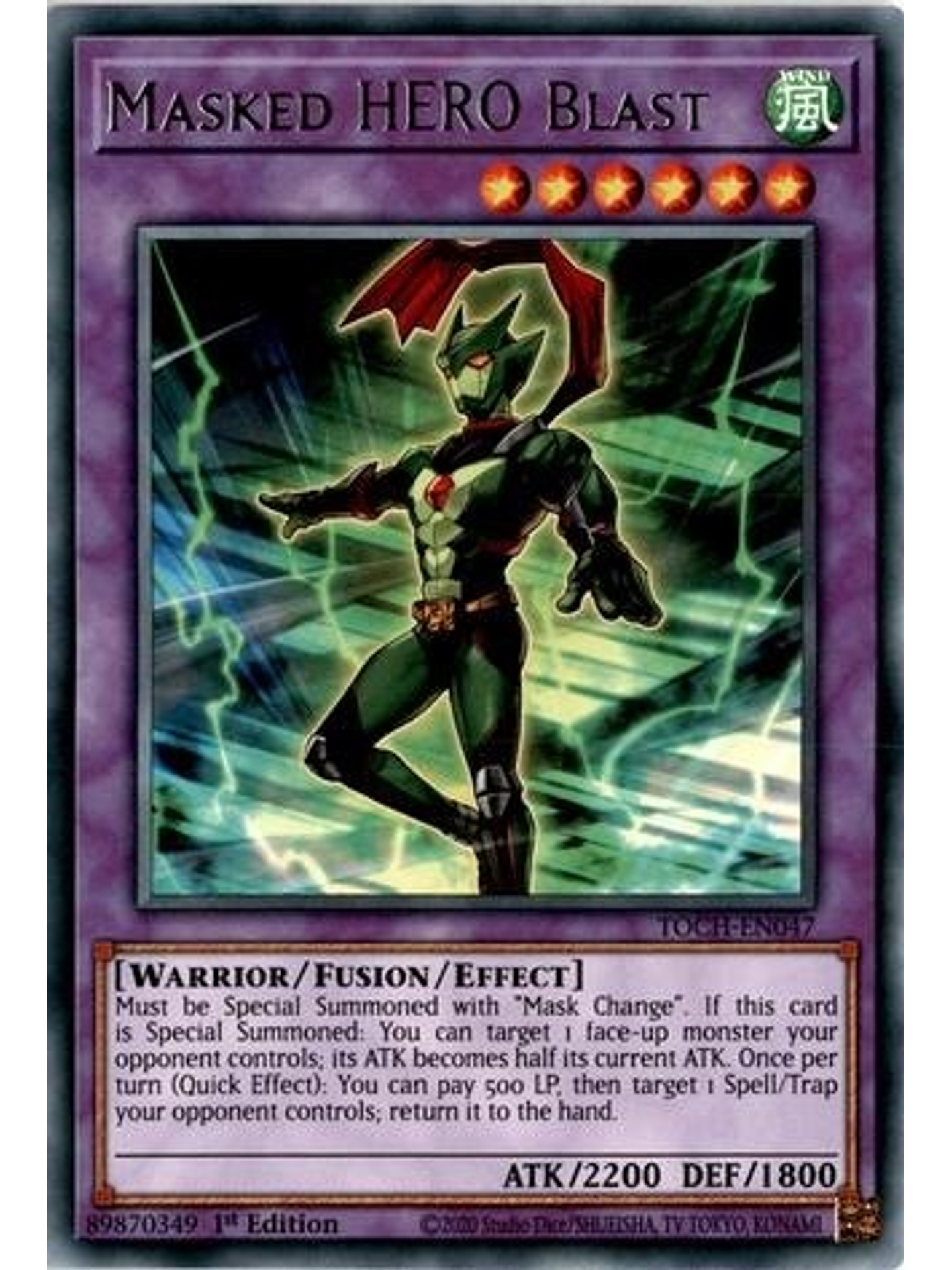 Masked HERO Blast - TOCH-EN047 - Rare 1st Edition 1