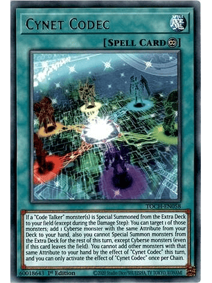 Cynet Codec - TOCH-EN058 - Rare 1st Edition