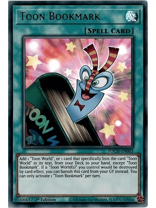 Toon Bookmark - TOCH-EN003 - Collectors Rare 1st Edition