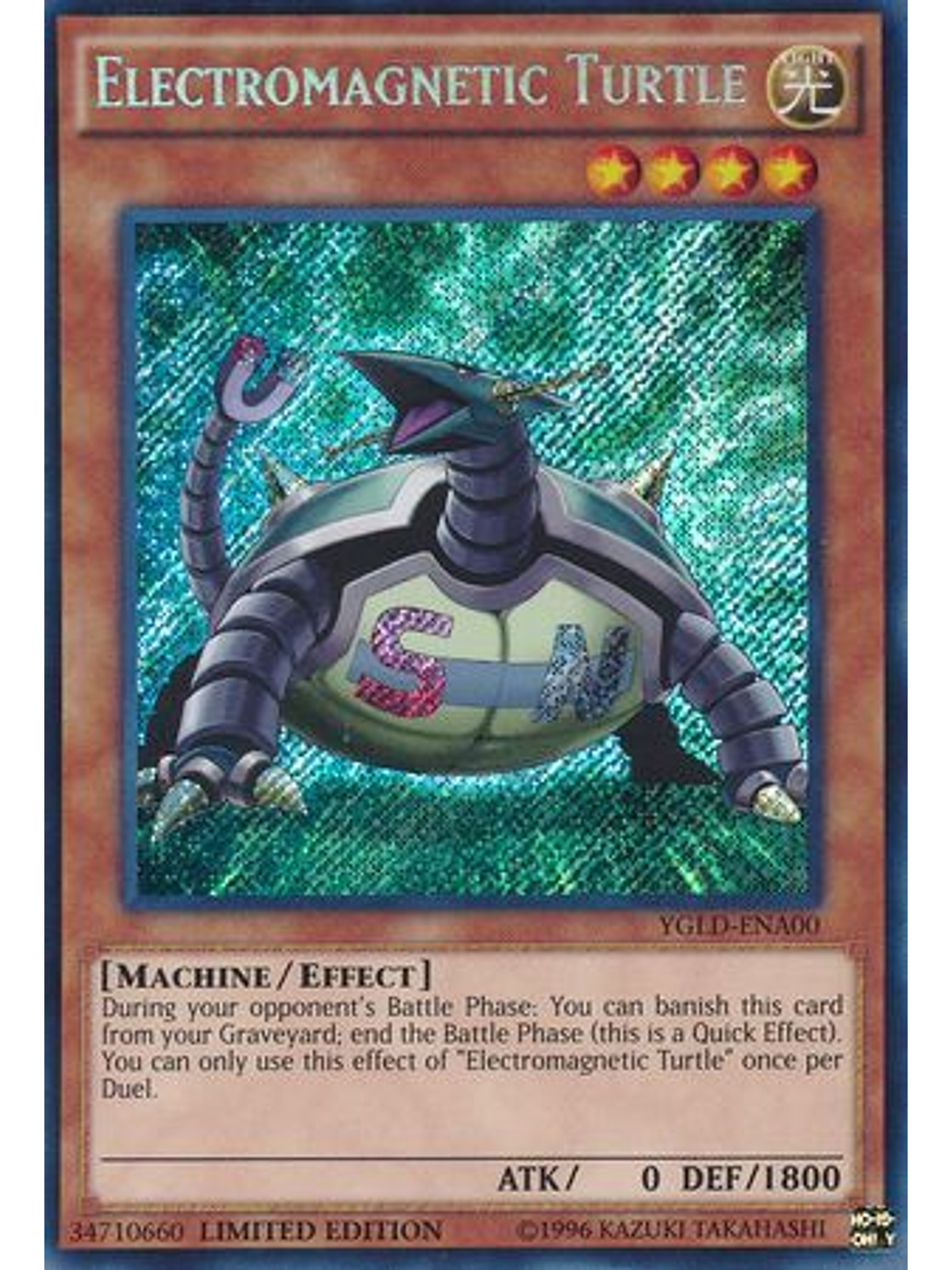 Electromagnetic Turtle - YGLD-ENA00 - Secret Rare Limited Edition 1