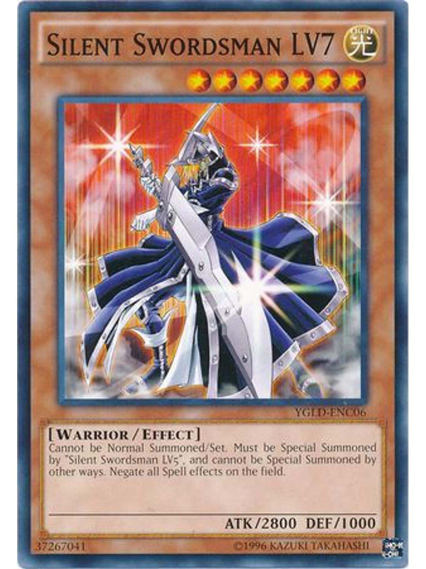 Silent Swordsman LV7 - YGLD-ENC06 - Common Unlimited 1