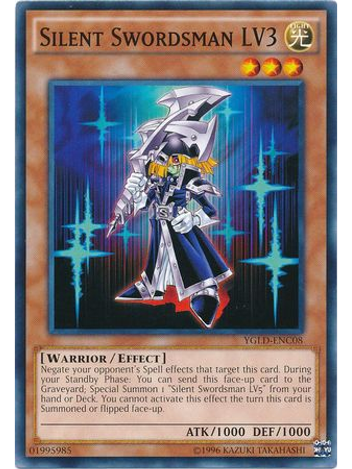 Silent Swordsman LV3 - YGLD-ENC08 - Common Unlimited 1