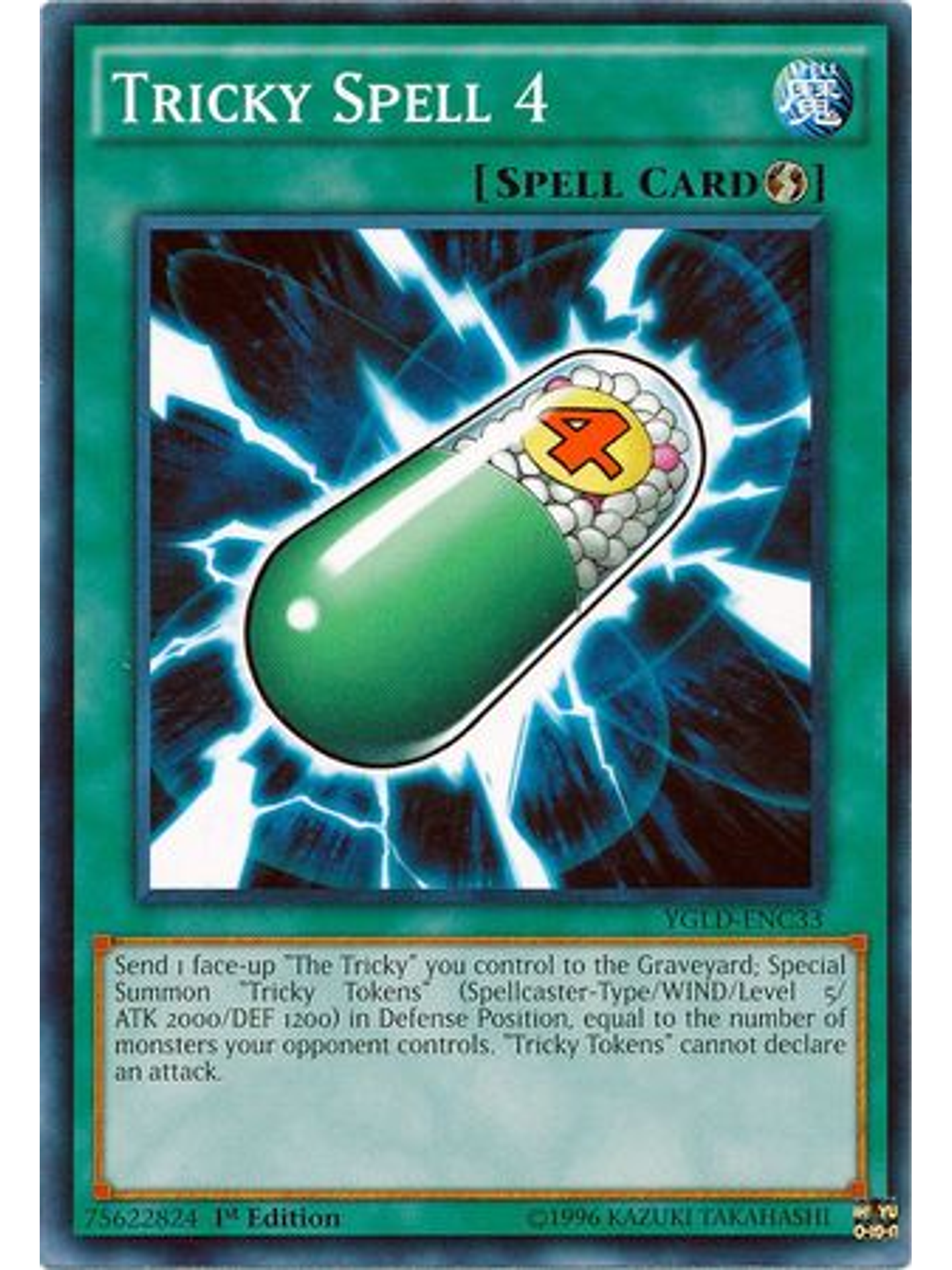 Tricky Spell 4 - YGLD-ENC33 - Common Unlimited 1