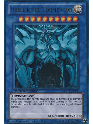 Obelisk the Tormentor - YGLD-ENG02 - Ultra Rare Limited Edition