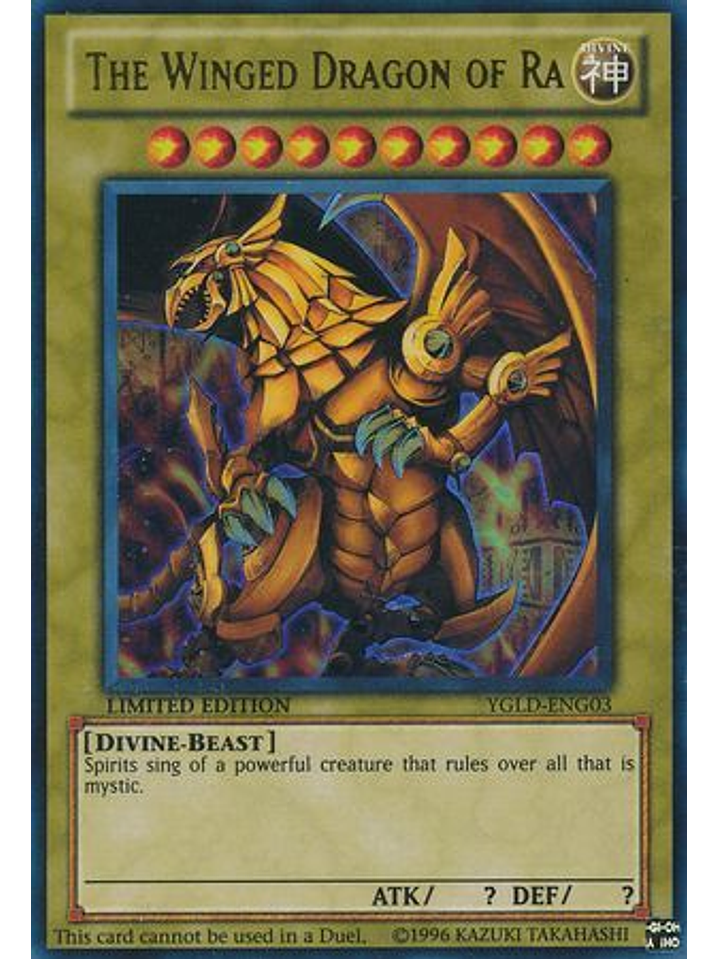 The Winged Dragon of Ra - YGLD-ENG03 - Ultra Rare Limited Edition 1