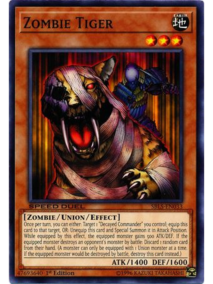 Zombie Tiger - SBLS-EN033 - Common 1st Edition 1