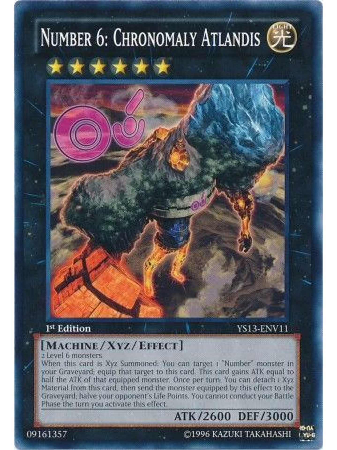 Number 6: Chronomaly Atlandis - YS13-ENV11 - Common 1st Edition 1